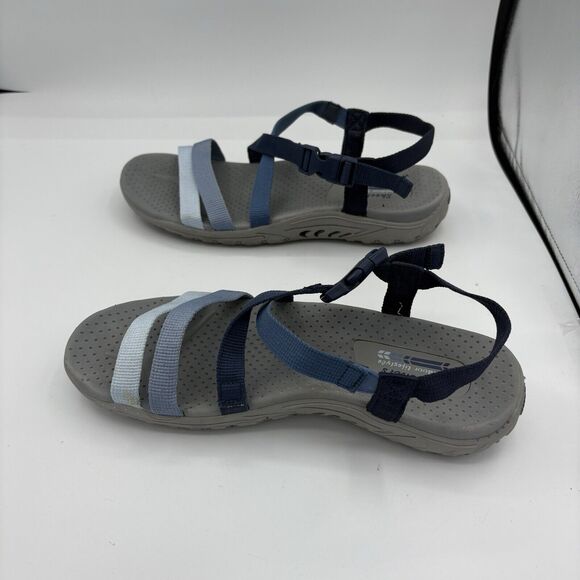 Skechers Sandals Womens Size 9 Reggae Outdoor Lifestyle Blue Flip Flop Strap C2‎ - Picture 8 of 9